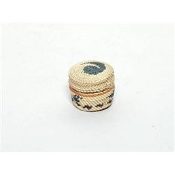 Nootka Circular Lidded Basket - Ducks