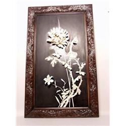 19th C. Japanese Shibayama Panel