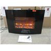 Image 1 : New Dynasty 36" Curved Wall Mount Fireplace - Logs