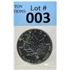 Image 1 : 1 Oz .9999 Fine Silver 2006 Canada Maple Leaf Coin
