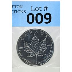 1 Oz .9999 Fine Silver 2012 Canada Maple Leaf Coin