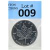 Image 1 : 1 Oz .9999 Fine Silver 2012 Canada Maple Leaf Coin