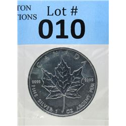 1 Oz .9999 Fine Silver 2013 Canada Maple Leaf Coin