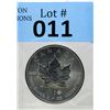 Image 1 : 1 Oz .9999 Fine Silver 2014 Canada Maple Leaf Coin