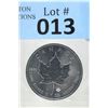 Image 1 : 1 Oz .9999 Fine Silver 2016 Canada Maple Leaf Coin