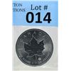 Image 1 : 1 Oz .9999 Fine Silver 2017 Canada Maple Leaf Coin