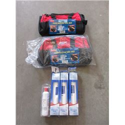 2 New Hard Bottom Tool Bags & 4 Fridge Filters