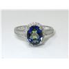 Image 1 : Ocean Blue Mystic Topaz & Diamond Solitaire Ring