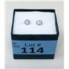 Image 2 : New 14 KT White Gold 1.5 CT Cubic Zirconia Earring