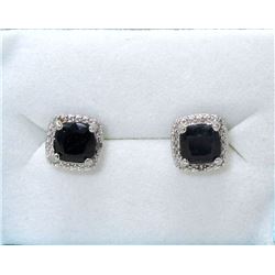 New Sapphire & Diamond Stud Earrings