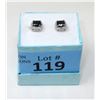 Image 2 : New Sapphire & Diamond Stud Earrings