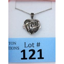 New Diamond Heart "Mom" Locket Necklace