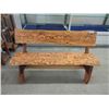 Image 1 : Handcrafted Live Edge Pine Garden Bench