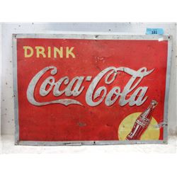 1950s Coca-Cola Metal Sign  - 27" x 19"