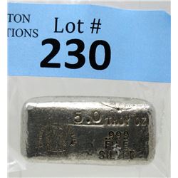 5 Oz Vintage Loaf-Style .999 Silver Bar