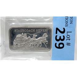 1 Oz Stagecoach .999 Silver Art Bar