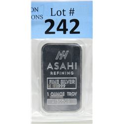 1 Oz Asahi Refining .999 Silver Bar