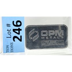 1 Oz. Ohio Precious Metals .999+ Silver Bar