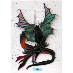 Stained Glass Dragon - 15" x 24"