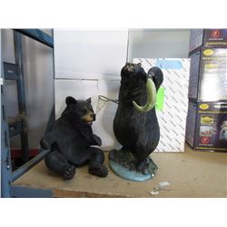 One New 10" and Four New 7" Bear Statues