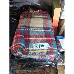 12 New Large Woven Plaid Blanket Scarves