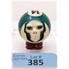 Image 1 : #14 Billiard Ball with Carved Skull on Stand