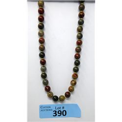 New Hand Knotted Picasso Jasper Necklace