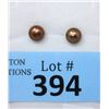 Image 1 : 10 KT Gold Bronze Freshwater Pearl Earrings
