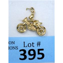 Estate - 10KT Gold Motorcycle Pendant