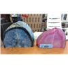 Image 1 : 2 Sets Brazilian Agate Bookends - 1 Pink & 1 Blue