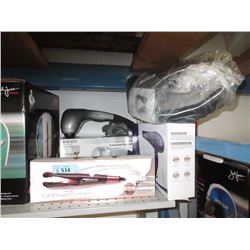 Hair Dryer, Flat Iron & 3 Personal Massagers