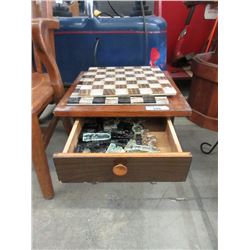 1 Wood Chess Table and 2 Marble Chess Boards