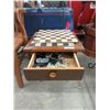 Image 1 : 1 Wood Chess Table and 2 Marble Chess Boards