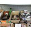 Image 1 : 3 Boxes of CDs, DVDs, Clock, Glass Ware & More