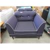 Image 1 : New Plum Fabric Arm Chair with Beige Piping