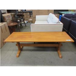 Pine Coffee Table / Bench - 19" x 54" x 19" Tall