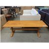 Image 1 : Pine Coffee Table / Bench - 19" x 54" x 19" Tall