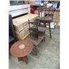 Image 1 : Swivel Bar Stool, 2 Coffee Tables & Mini Shelf