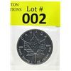 Image 1 : 1 Oz .9999 Fine Silver 2005 Canada Maple Leaf Coin