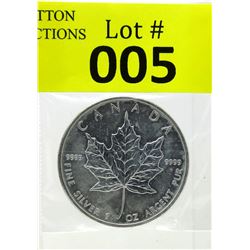 1 Oz .9999 Fine Silver 2011 Canada Maple Leaf Coin