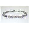 Image 1 : Amethyst & Diamond Infinity Design Tennis Bracelet