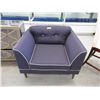 Image 1 : New Purple Fabric Upholstered Arm Chair