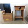 Image 1 : 1 Pine Stool & 1 Pine Storage Caddy