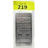 Image 1 : 10 Oz Johnson Matthey .999 Silver Bar