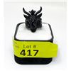 Image 2 : New Black Satanic Goat Head Bikers Ring