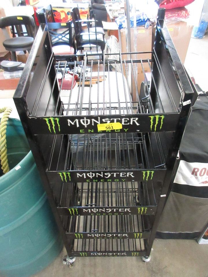 Monster Energy Drink Display Rack on Casters
