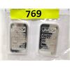 Image 1 : Two 1 Oz .Johnson Matthey .999 Fine Silver Bars