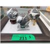 Image 1 : 3 Marble Orbs on Stands - 2.5" diameter