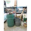 Image 1 : Plastic Barrel and Trash Can Full of Tools