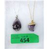 Image 1 : 2 Amethyst Healing Pendants